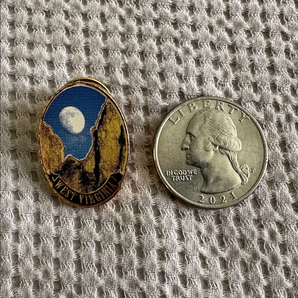 West Virginia Moon Landscape Pin - Picture 3 of 3